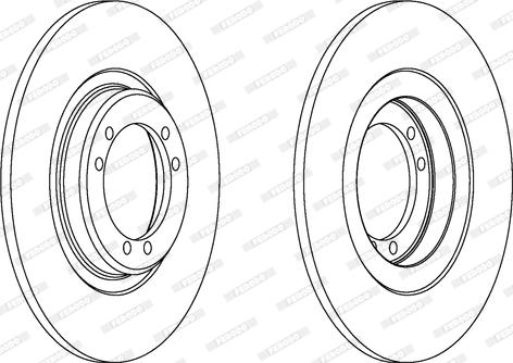 Ferodo DDF040 - Тормозной диск www.autospares.lv