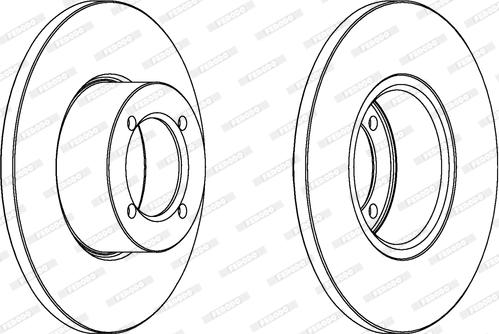 Ferodo DDF054 - Тормозной диск www.autospares.lv