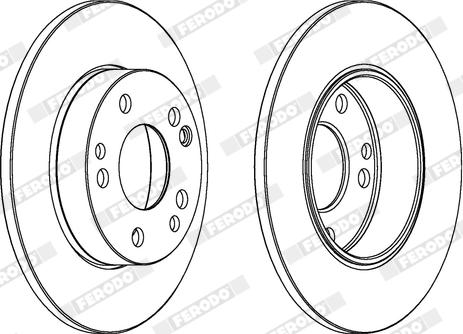 Ferodo DDF053X - Bremžu diski www.autospares.lv