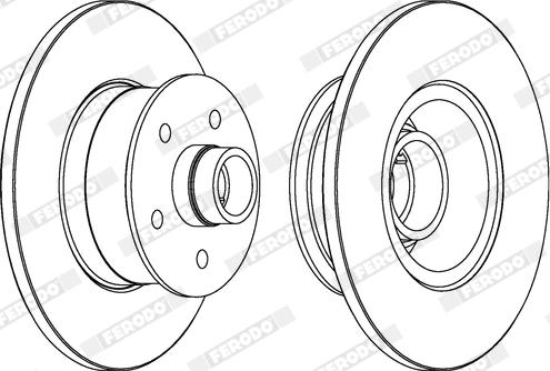 Ferodo DDF057X - Bremžu diski www.autospares.lv