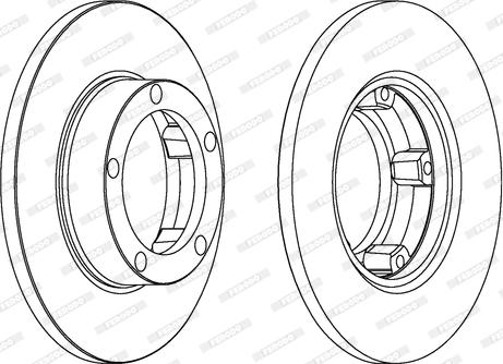 Ferodo DDF061 - Bremžu diski www.autospares.lv