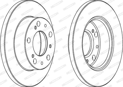 Ferodo DDF063 - Bremžu diski www.autospares.lv