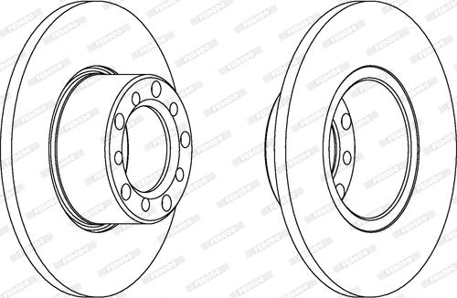 Ferodo DDF008 - Bremžu diski www.autospares.lv