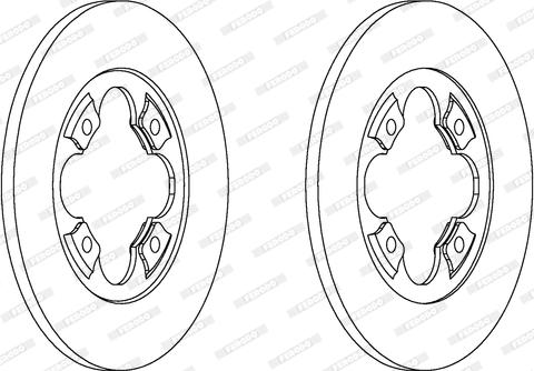 Ferodo DDF017 - Bremžu diski www.autospares.lv