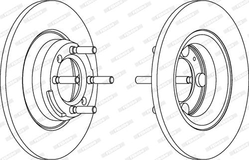 Ferodo DDF037 - Тормозной диск www.autospares.lv