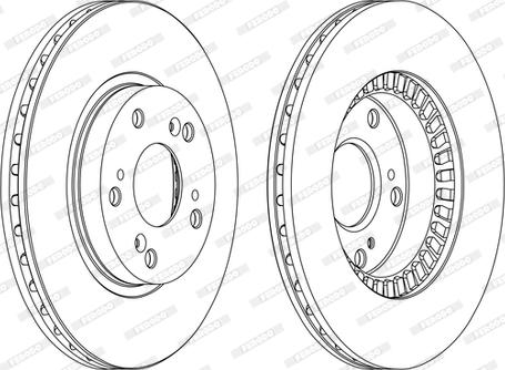 Ferodo DDF1496P-D - Bremžu diski www.autospares.lv