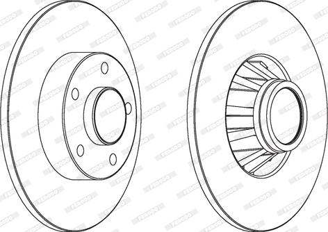 Ferodo DDF1498C-1 - Bremžu diski www.autospares.lv