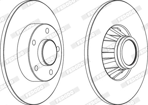 Ferodo DDF1498X - Bremžu diski www.autospares.lv