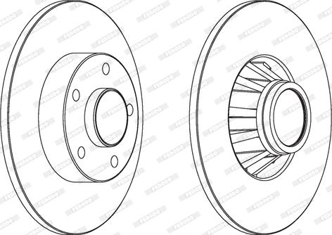 Ferodo DDF1498 - Bremžu diski www.autospares.lv