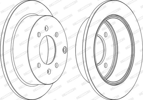 Ferodo DDF1448P-D - Bremžu diski www.autospares.lv