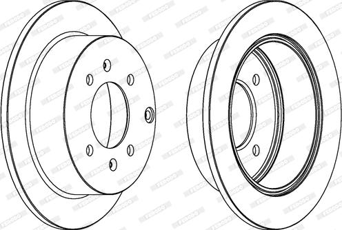 Ferodo DDF1448 - Bremžu diski www.autospares.lv