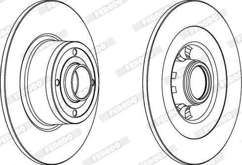 Ferodo DDF1443X - Bremžu diski www.autospares.lv