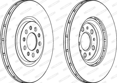 Ferodo DDF1455 - Bremžu diski www.autospares.lv