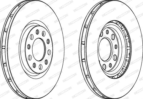 Ferodo DDF145-1 - Bremžu diski www.autospares.lv