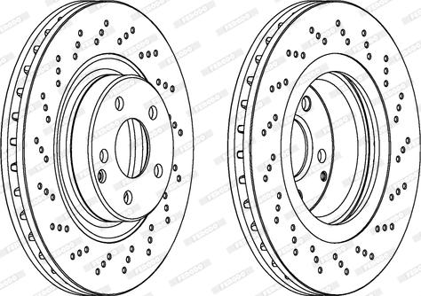 Ferodo DDF1458 - Bremžu diski www.autospares.lv