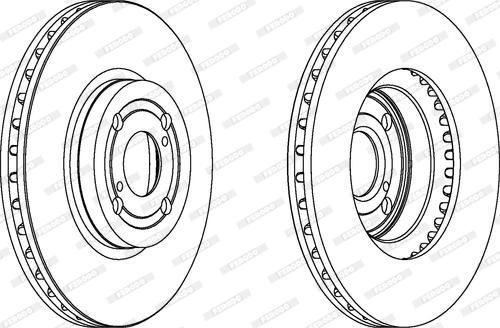 Ferodo DDF1461C - Bremžu diski www.autospares.lv