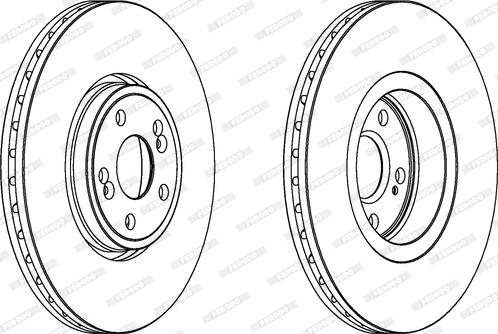 Ferodo DDF1405C-1 - Bremžu diski www.autospares.lv