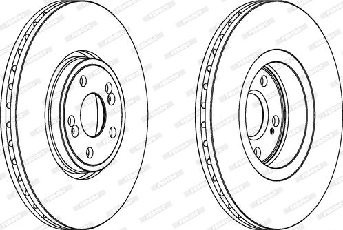 Ferodo DDF1405 - Bremžu diski www.autospares.lv