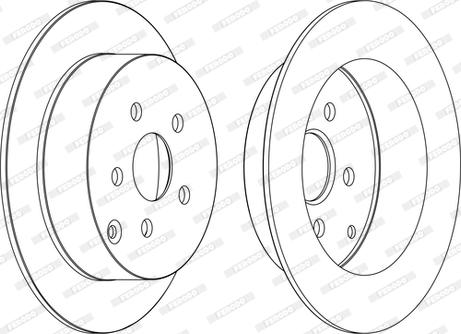 Ferodo DDF1485C - Bremžu diski www.autospares.lv