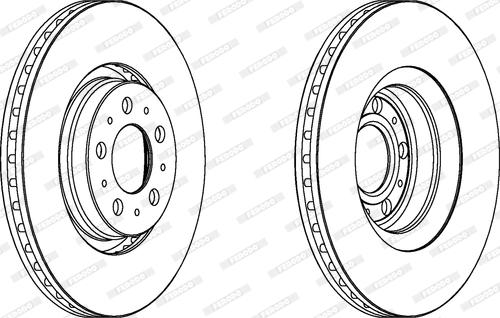 Ferodo DDF1426C-1 - Bremžu diski www.autospares.lv