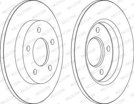 Ferodo DDF1420P-D - Bremžu diski autospares.lv