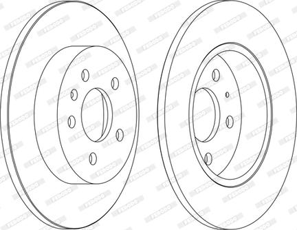 Ferodo DDF1423C-D - Bremžu diski www.autospares.lv