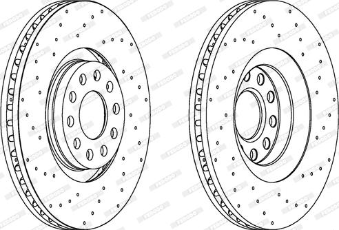 Ferodo DDF1422C-1 - Bremžu diski www.autospares.lv