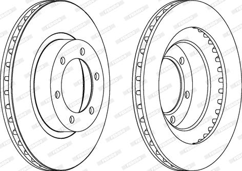 Ferodo DDF1594C - Bremžu diski www.autospares.lv