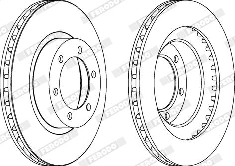 Ferodo DDF1594X - Bremžu diski www.autospares.lv