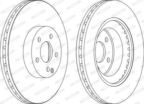 Ferodo DDF1595C-1-D - Bremžu diski www.autospares.lv