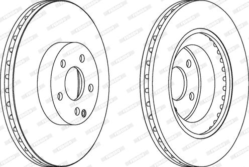 Ferodo DDF1595C-1 - Bremžu diski www.autospares.lv