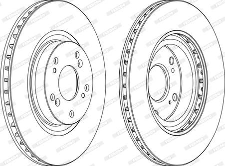 Ferodo DDF1596C - Bremžu diski www.autospares.lv