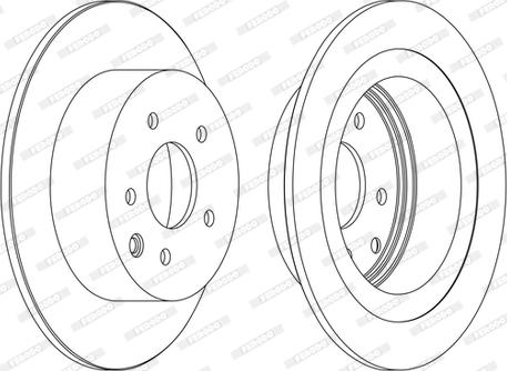 Ferodo DDF1590P-D - Bremžu diski www.autospares.lv