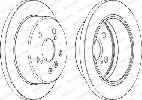 Ferodo DDF1598C - Bremžu diski www.autospares.lv