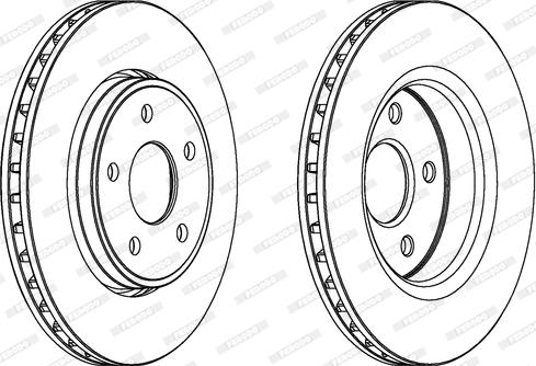 Ferodo DDF1593 - Bremžu diski www.autospares.lv