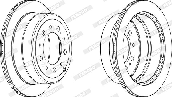 Ferodo DDF1597X - Bremžu diski www.autospares.lv