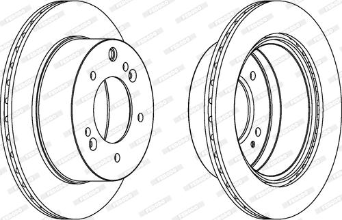 Ferodo DDF1543C-1 - Bremžu diski www.autospares.lv