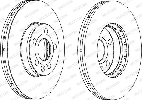 Ferodo DDF1559C - Bremžu diski www.autospares.lv