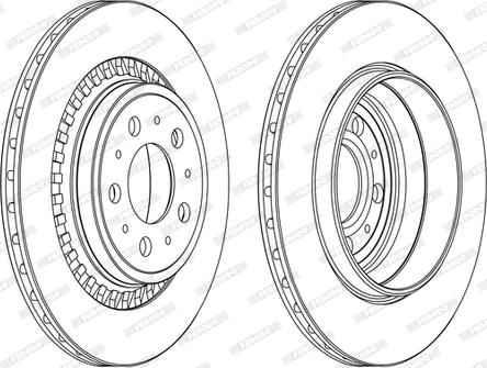 Ferodo DDF1551C-D - Bremžu diski www.autospares.lv