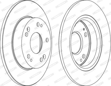 Ferodo DDF1558C-1-D - Bremžu diski www.autospares.lv