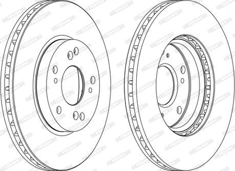 Ferodo DDF1557C - Bremžu diski www.autospares.lv