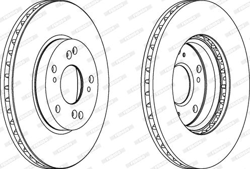 Ferodo DDF1557 - Bremžu diski www.autospares.lv