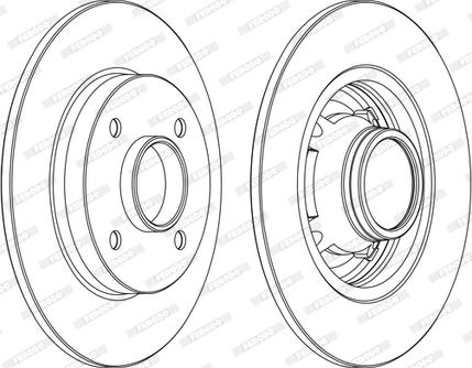 Ferodo DDF1564P-D - Тормозной диск www.autospares.lv