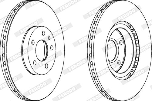 Ferodo DDF156X - Bremžu diski www.autospares.lv