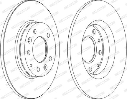 Ferodo DDF1500C-D - Bremžu diski www.autospares.lv