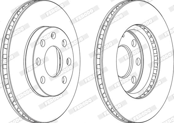 Ferodo DDF151/3X - Bremžu diski www.autospares.lv