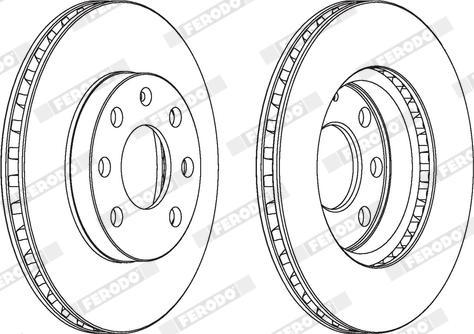 Ferodo DDF151X - Bremžu diski www.autospares.lv