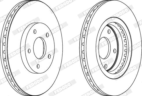 Ferodo DDF1589X - Bremžu diski www.autospares.lv