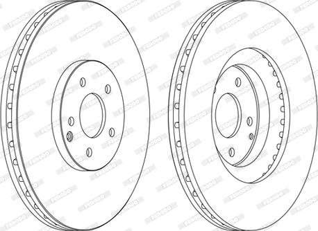 Ferodo DDF1585C-1-D - Bremžu diski www.autospares.lv