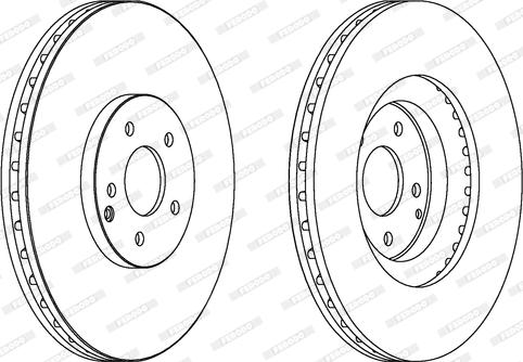 Ferodo DDF1585C-1 - Bremžu diski www.autospares.lv